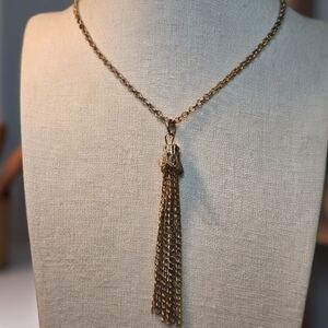 Elegant Gold Tassel Necklace